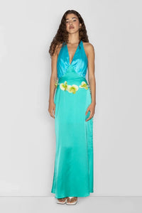 THE WOLF GANG - OAHU SLIP DRESS - AQUAMARINE