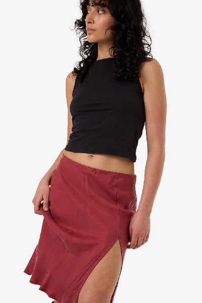 THRILLS - BLAIR SLIP SKIRT - CABERNET - PERTH STOCKIST - AUSTRALIAN STOCKIST - WA STOCKIST - AUSTRALIA STOCKIST - AUS STOCKIST - PERTH BOUTIQUE - WA BOUTIQUE - AUS BOUTIQUE - AUSTRALIA BOUTIQUE