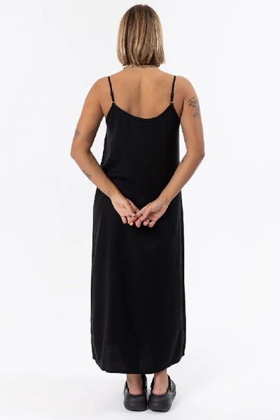 THRILLS - BREEZY SLIP DRESS - BLACK