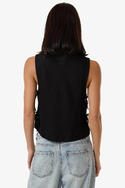 THRILLS - EMBER TIE TOP - BLACK