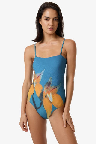 THRILLS - FLOWER SOCIETY STRAPLESS ONE PIECE - STELLA BLUE