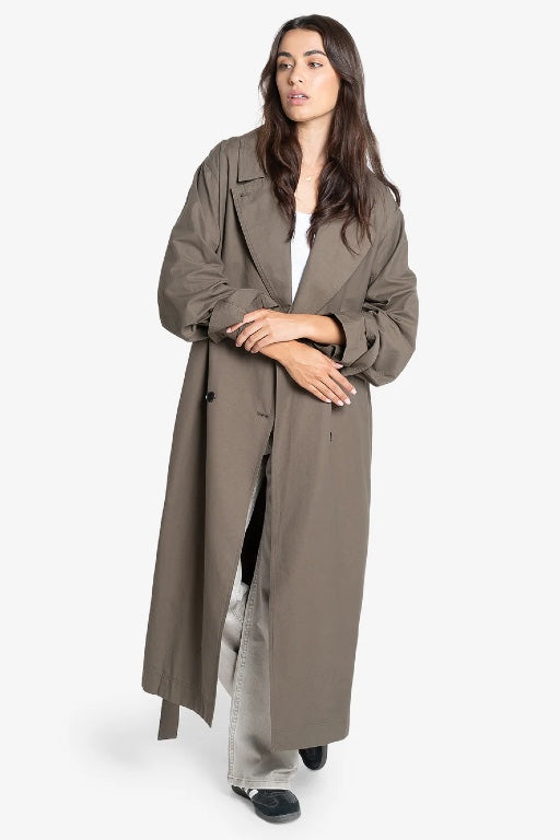 THRILLS - LAYNE TRENCH COAT - CANTEEN