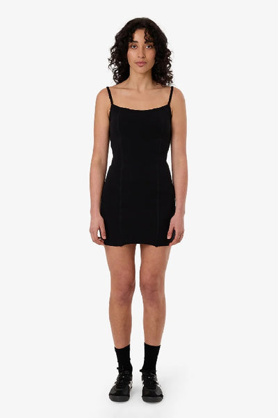THRILLS - RIB SEAM MINI DRESS - BLACK - PERTH STOCKIST - AUSTRALIAN STOCKIST - WA STOCKIST - AUSTRALIA STOCKIST - AUS STOCKIST - PERTH BOUTIQUE - WA BOUTIQUE - AUS BOUTIQUE - AUSTRALIA BOUTIQUE 