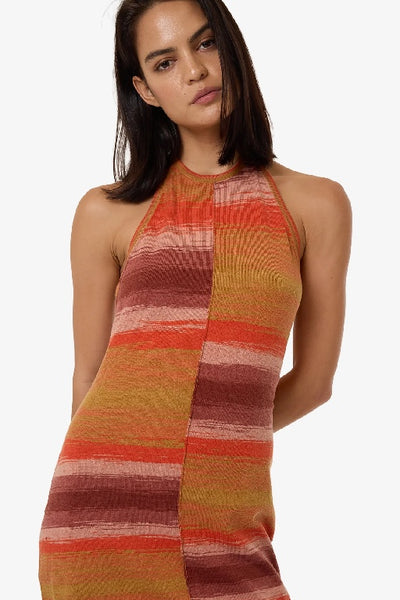 THRILLS - RISE KNIT HALTER DRESS - BERRY - PERTH STOCKIST