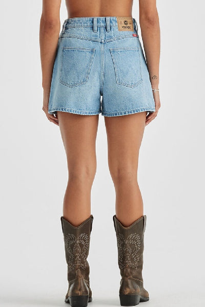 WRANGLER - HI BELLS SLIM SHORT - GROOVE BLUE - PERTH STOCKIST - AUSTRALIAN STOCKIST - WA STOCKIST - AUSTRALIA STOCKIST - AUS STOCKIST - PERTH BOUTIQUE - WA BOUTIQUE - AUS BOUTIQUE - AUSTRALIA BOUTIQUE