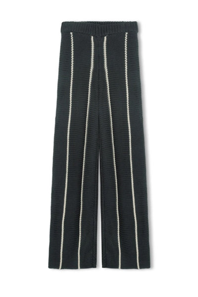 ZULU & ZEPHYR - CHARCOAL STRIPE KNIT PANT