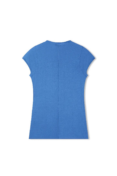 ZULU & ZEPHYR - OCEAN BLUE COTTON BLEND KNIT TOP - PERTH STOCKIST