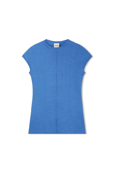 ZULU & ZEPHYR - OCEAN BLUE COTTON BLEND KNIT TOP - PERTH STOCKIST