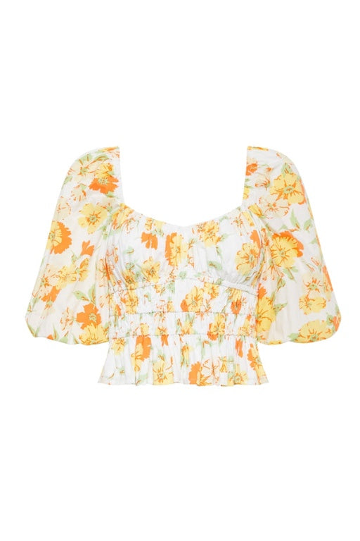 FAITHFULL THE top BRAND Anne Laure Top - Merci Floral Print